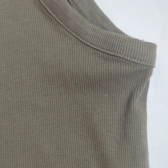Madewell Brightside Cutaway Tank, Color Olive Size S - Picture 6 of 14